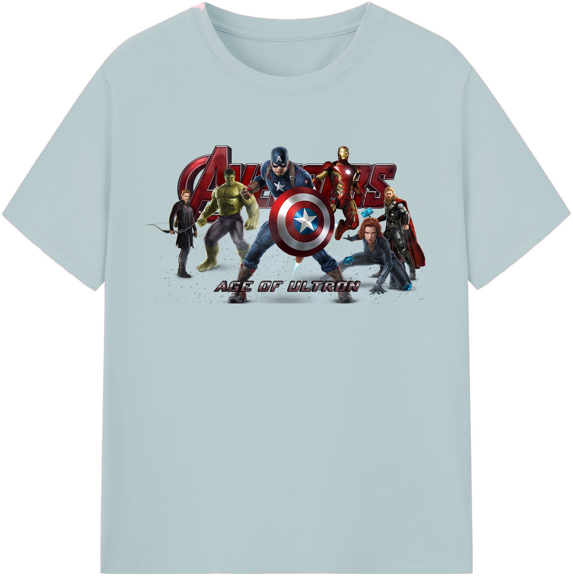 （画像用） アベンジャーズ The Avengers 綿100％半袖Tシャツ（フロントプリント）